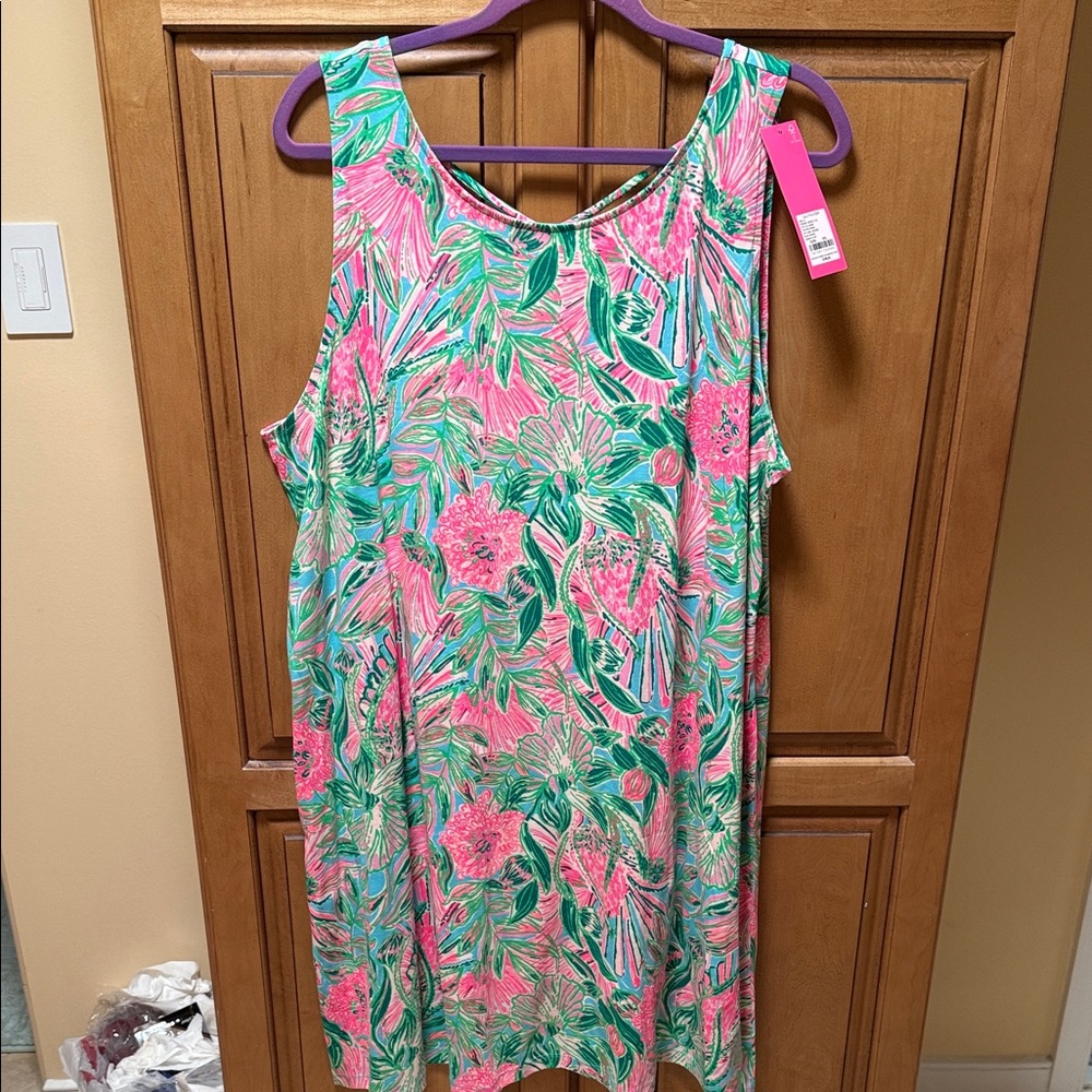 Lilly Pulitzer Pink and Green Mini Dress